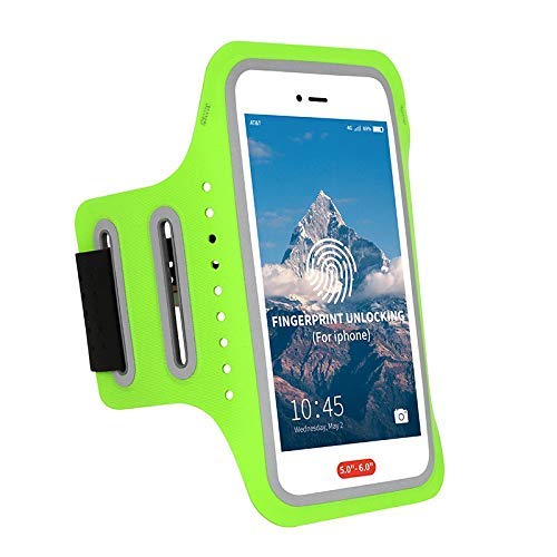 [Australia - AusPower] - YXL Arm Band for Cell Phone Holder Adjustable Elastic Jogging Exercise Running Armband Fits iPhone12/12mini/12Pro/12ProMax/11/11Pro/11ProMax/X/Xs/XsMax/XR/SE/7/8/Plus Galaxy Sony Huawei -Green Green 