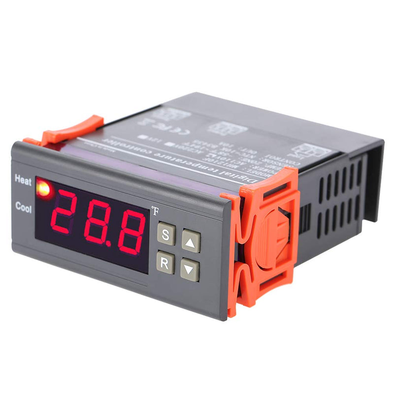 [Australia - AusPower] - Thermostat MH1210F AC110V Digital Temperature Control Controller Thermostat -58~194℉ Fahrenheit Temperature Sensor 