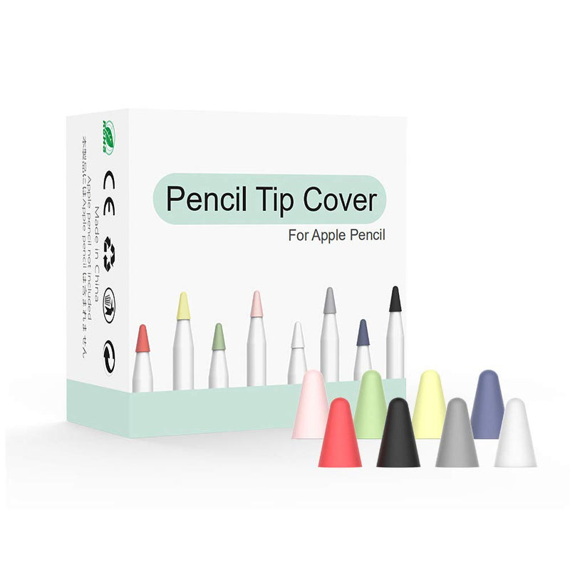 [Australia - AusPower] - Yikda Designed for Apple iPad Pencil Tips Nibs Cover(8 Colors) Premium Silicone Slim Lightweight Thin Protective Case Noiseless Drawing for Apple Pencil 1st Gen/Pencil (2nd Generation) 