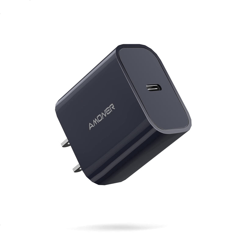 [Australia - AusPower] - iPhone Fast Charger, 20W USB C Wall Charger Adapter PD3.0 Type C Charger Compatible with iPhone 13 Mini/12 Mini/13 Pro/ 12 Pro Max /11ProMax/SE, Galaxy S20/S10/Note 20 black blue 