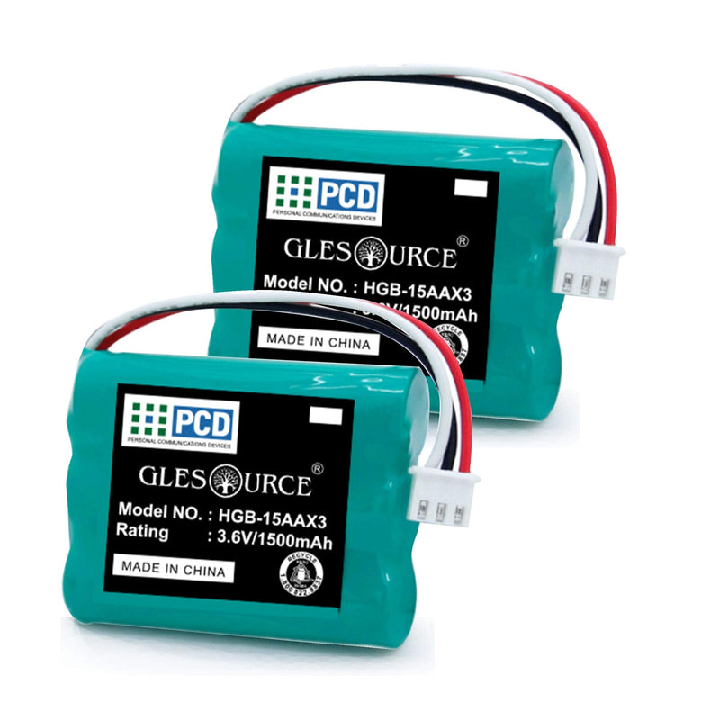 [Australia - AusPower] - GLESOURCE 3.6V 1500mAh BTR2260B SDCP-H332 Battery Replacement Battery Compatible for Huawei Home Phone Connect HGB-15AAX3 Cordless Phone(2 Pack) 2 PACK 