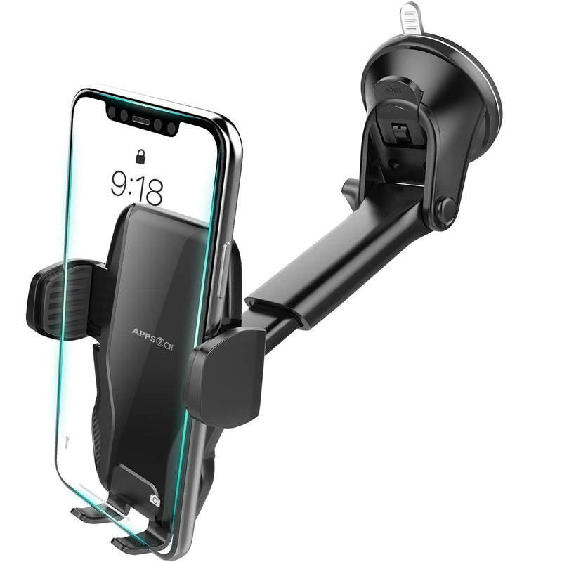 [Australia - AusPower] - Car Phone Holder Mount, APPS2Car Universal Dashboard Windshield Phone Mount for Car, Sturdy Suction Cup Phone Holder with Strong Sticky Gel, Compatible with iPhone, Samsung and All 4-7 inch Phones 