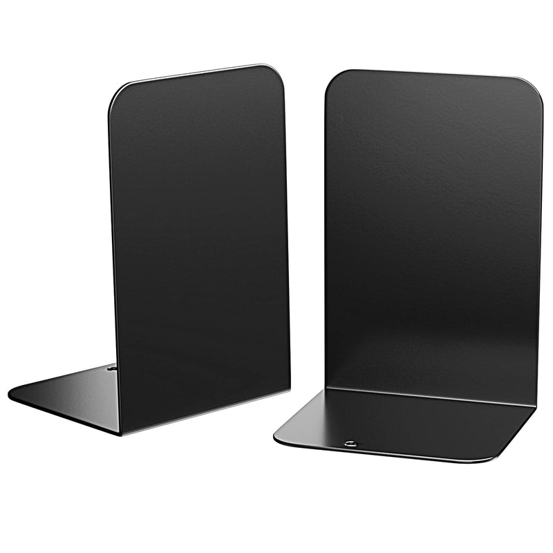 [Australia - AusPower] - VFINE Book Ends Premium Bookends for Shelves, Metal Book Ends Bookshelf Holder, Book Stopper for Home Office, Heavy Duty Black Bookend Supports 1 Pair Black 1pair 