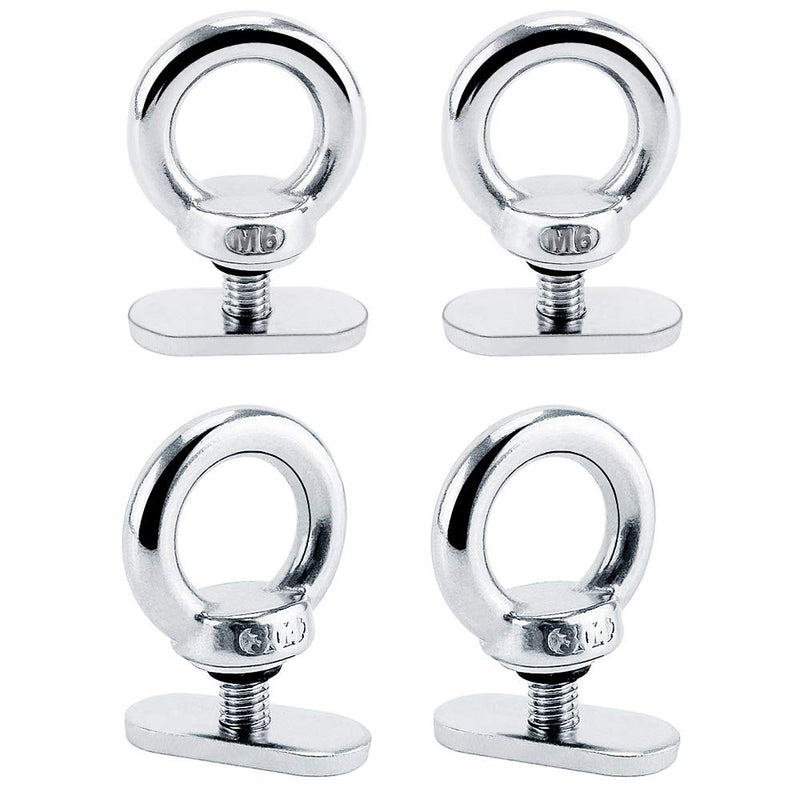 [Australia - AusPower] - VTurboWay 4 Pack Track Mount Tie Down Eyelet, Hold Bungee Cord or Ropes Up to 0.6" 