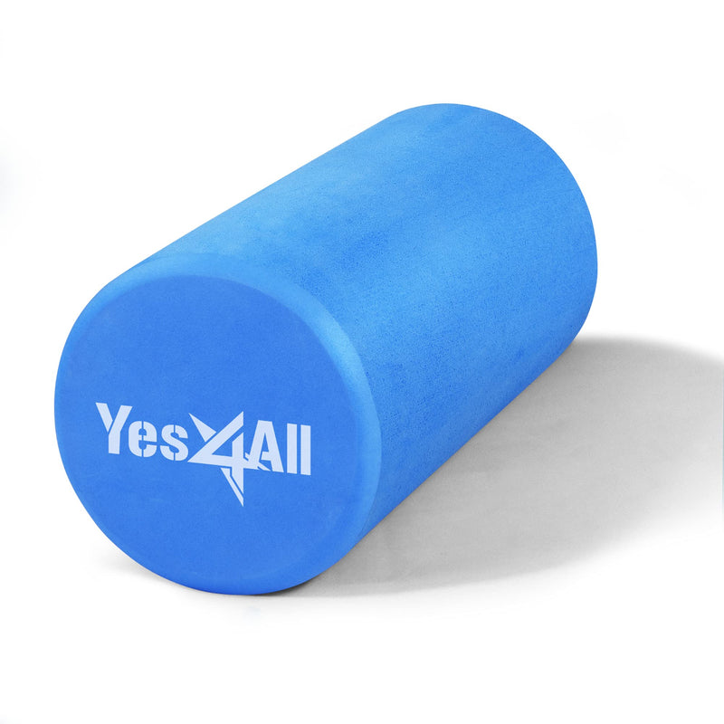 [Australia - AusPower] - Yes4All EVA Foam Roller for Back, Legs, Physical Therapy, Exercise, Deep Tissue, and Muscle Massage – Medium Density Foam Roller – Support Pain Relieved, Back, Legs, and Muscle Recovery A. Blue 12-inch 
