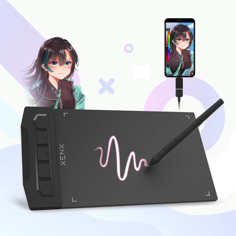 [Australia - AusPower] - XENX X1-640 Ultra-thin Graphic Drawing Tablet 6x4 inch with 8192 Pressure Levels Battery-Free Pen for Digital Art, Design, E-learning/Online Classes, OSU Gaming, Compatible with Windows, Mac & Android 