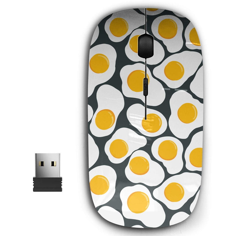 [Australia - AusPower] - 2.4G Ergonomic Portable USB Wireless Mouse for PC, Laptop, Computer, Notebook with Nano Receiver ( Fried Eggs ) 