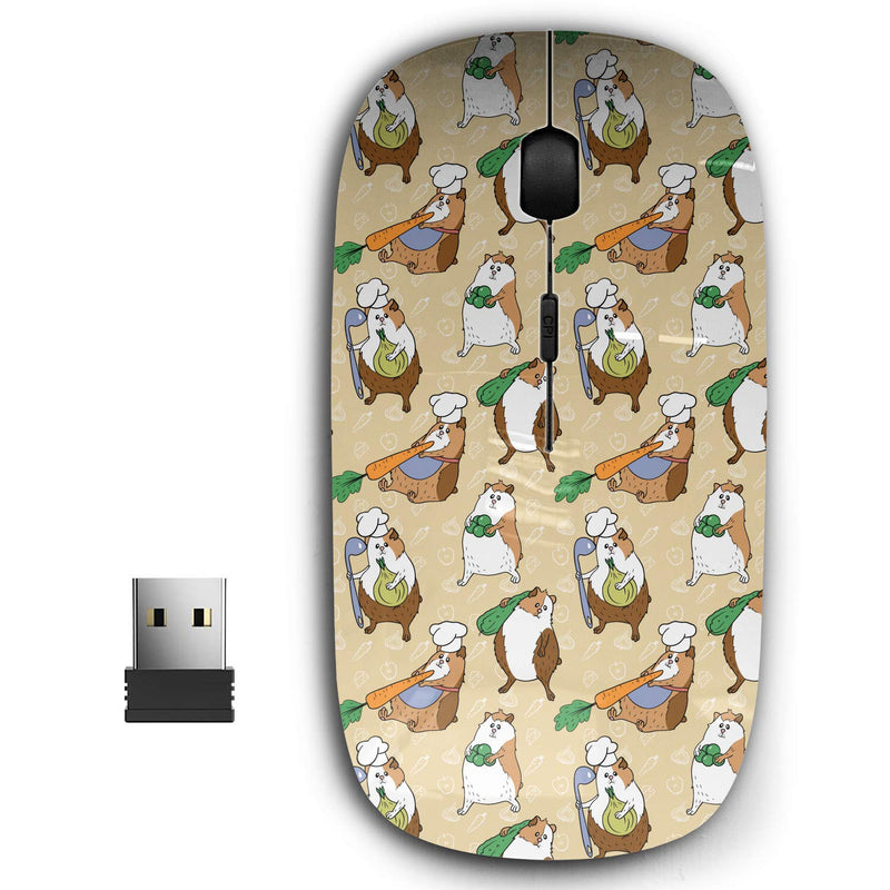 [Australia - AusPower] - 2.4G Ergonomic Portable USB Wireless Mouse for PC, Laptop, Computer, Notebook with Nano Receiver ( Guinea Pigs Food ) 