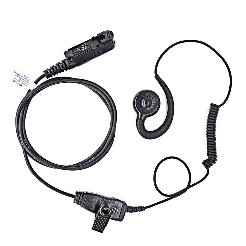 [Australia - AusPower] - JUYODE XPR3300e Earpiece for Motorola XPR3000 XPR3300 XPR3500 XPR 3000e XPR3500e Walkie Talkie w/Pogo Pin Radio Earpiece with C Swivel Earhook 
