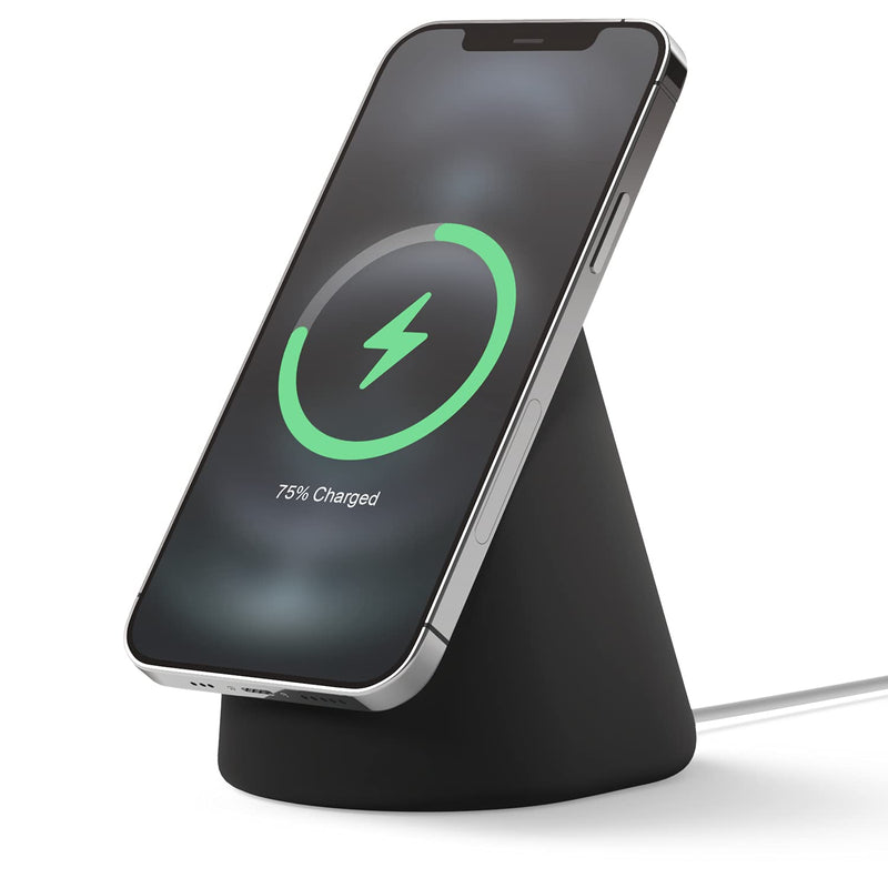 [Australia - AusPower] - elago MS1 Charging Stand Compatible with MagSafe Charger - Premium Silicone Stand Compatible with iPhone 13 Models (2021) and iPhone 12 Models (2020) [Black] [Charging Cable Not Included] Black 