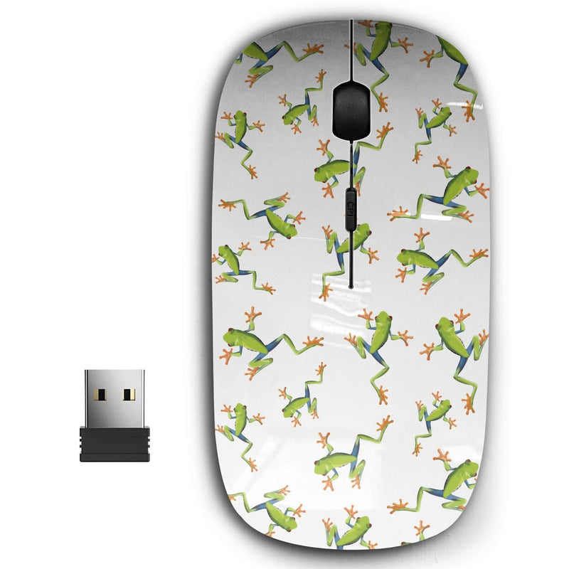 [Australia - AusPower] - 2.4G Ergonomic Portable USB Wireless Mouse for PC, Laptop, Computer, Notebook with Nano Receiver ( Tree Frogs ) 