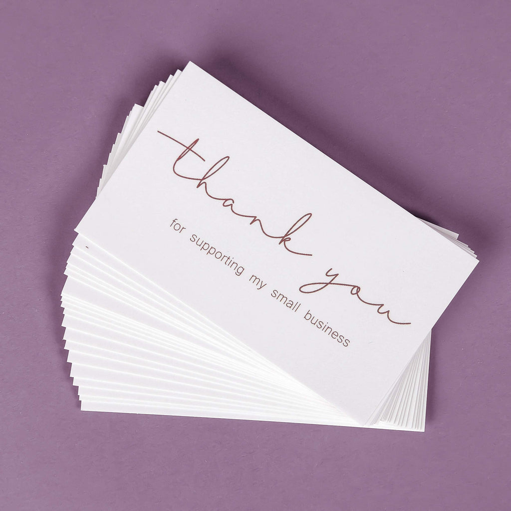 [Australia - AusPower] - 200 Thank You For Supporting My Small Business Cards, Elegant and Professional Design, 2" x 3.5", Recommended for Online Retailers, Small Business Owners and Local Stores 2"x3.5" (200 cards) 