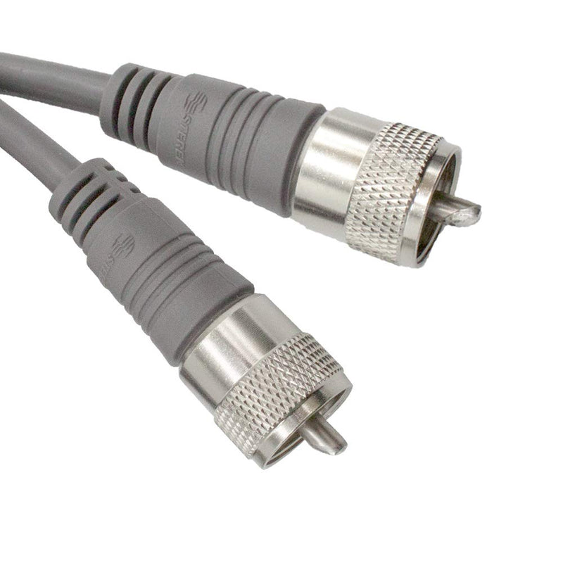 [Australia - AusPower] - Coax Cable - Coaxial Cable Connector - 3 ft Antenna Cable - Gray - Coax Cable Connector - RG8X Coaxial Cable - UHF Antenna Cable - Male to Male Cable - RG8X Coax - 0.9 M - STEREN 205-703 3 Feet 