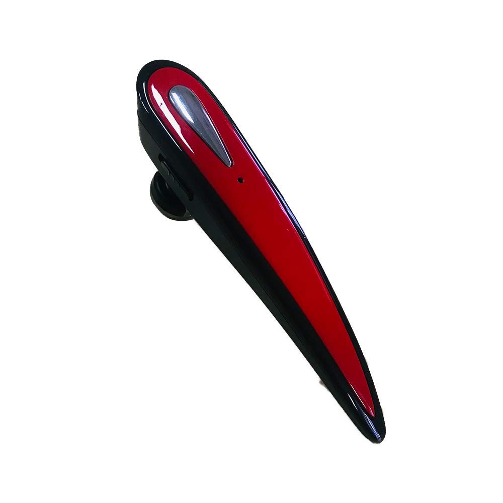 [Australia - AusPower] - Landi V101 Bluetooth Headset,Bluetooth Earpiece Headphones for Cell Phones, Noise Cancelling Wireless Earpieces w/Mic for Business/Driving/Office, Compatible with iPhone/Samsung/Android (RED) 红色 