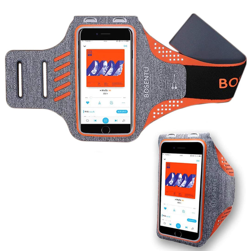 [Australia - AusPower] - Running Armband, Water Resistant Cell Phone Armband for iPhone 12 Pro/11 Pro Max/11/XR/XS/X/8, Samsung Galaxy S9, S8, S7 ect, Sports Armband Phone Holder for Running, Hiking, Gym, Up to 6.6" Orange 