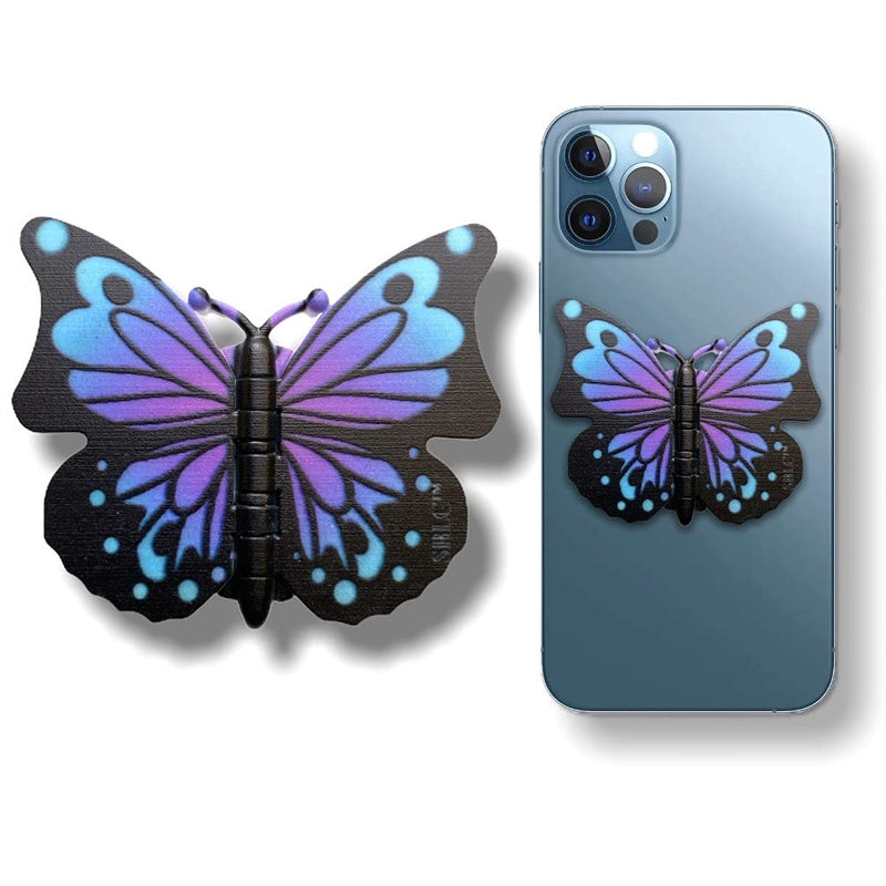 [Australia - AusPower] - SRLC Cute Butterfly Phone Grip Socket: Phone Holder and Collapsible Stand Grip,Popping Out for Phone,Compatible with All Smartphones and Cases (Lavender Butterfly) Lavender Butterfly 