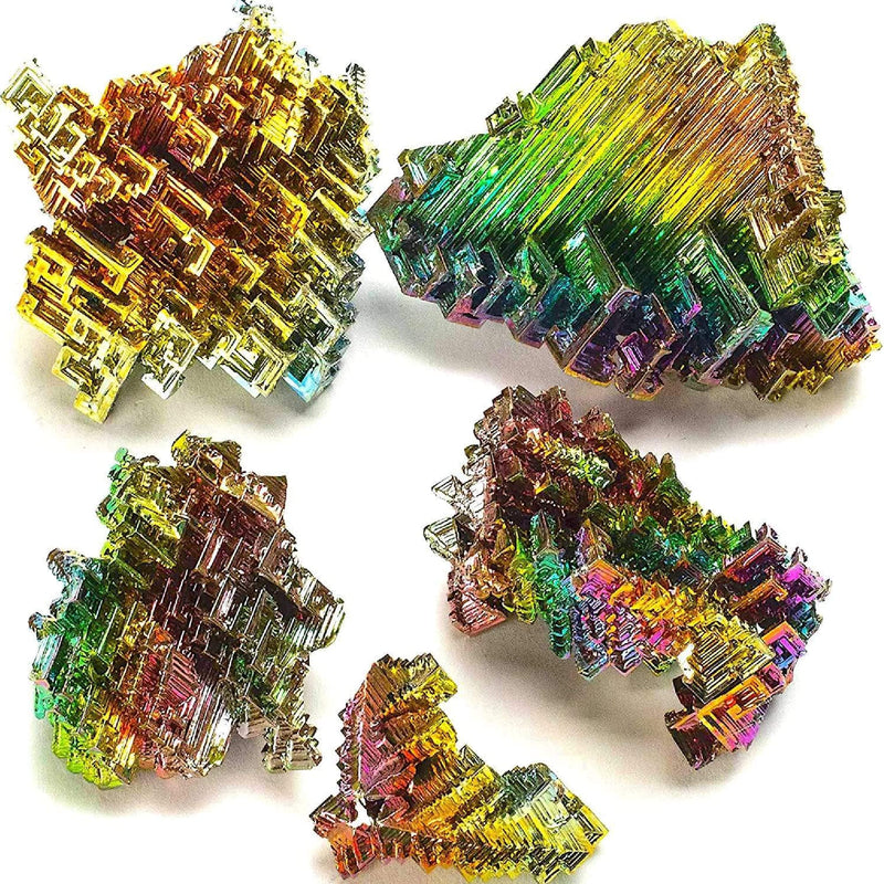 [Australia - AusPower] - KALIFANO Raw Bismuth Bundle (250 Carats) with Information Card - Rainbow Metallic Reiki Healing Crystal Used for Spiritual Transformation and Inner Fullfilment (Family Owned and Operated) 