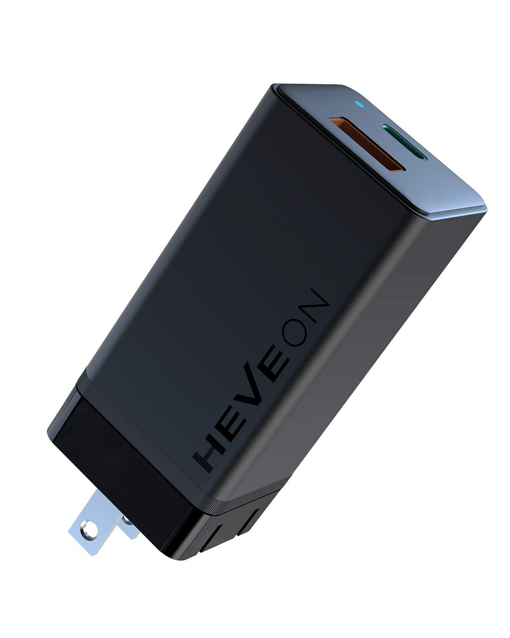 [Australia - AusPower] - USB C Charger, HEVEON 65W 2 Port PD 3.0 [GaN Tech] Type C Fast Charger Adapter Power Delivery Foldable Adapter, USB Wall Charger for MacBook, USB C Laptops, iPad Pro, iPhone, Galaxy 