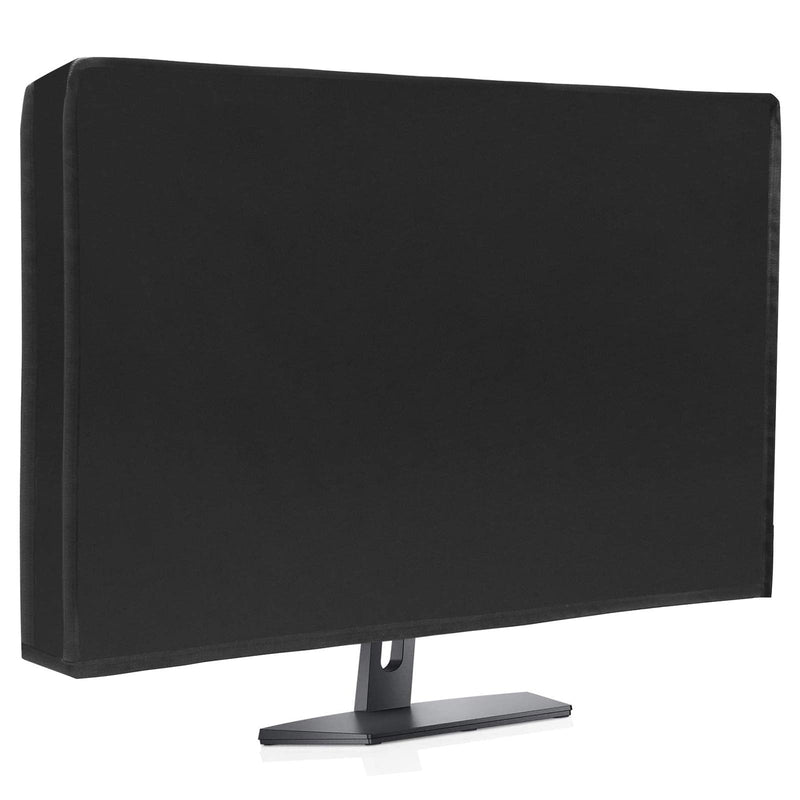 [Australia - AusPower] - Waterproof Computer Monitor Dust Cover, Luxiv Black Full Body Cover for Computer Screen Anti-Static LCD-Silky HD Panel Dust Cover (Black, 21W X 14H X 3.5D) 