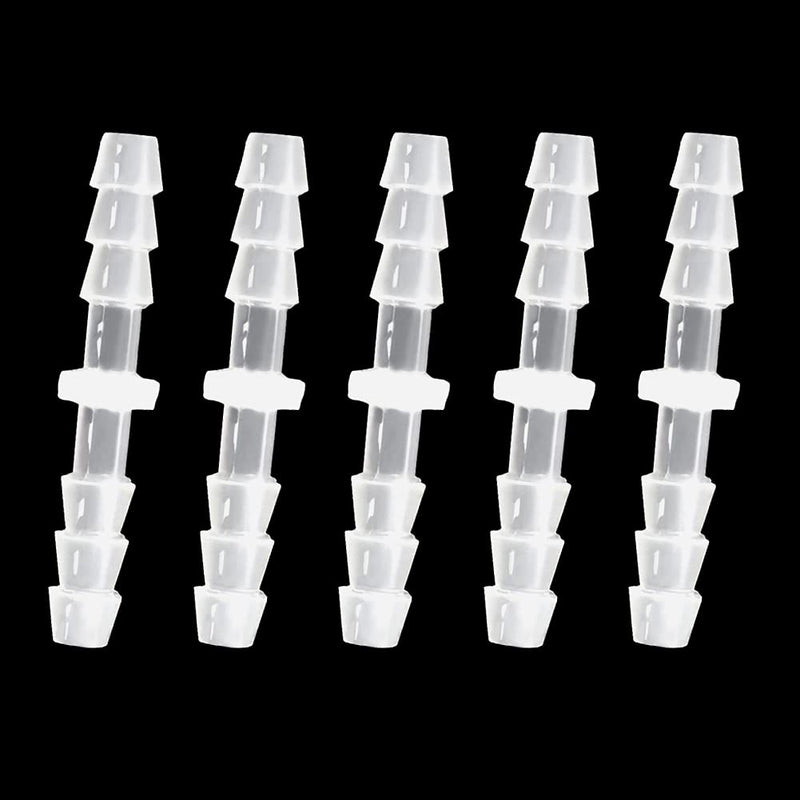 [Australia - AusPower] - ANPTGHT Plastic Hose Barb Fitting 1/4" x 1/4" Pipe Connectors Joint Splicer Mender Adapter Union for Aquarium Household Adapters Fuel Gas Liquid Air (Pack of 5) 1/4 Inch-5pcs 