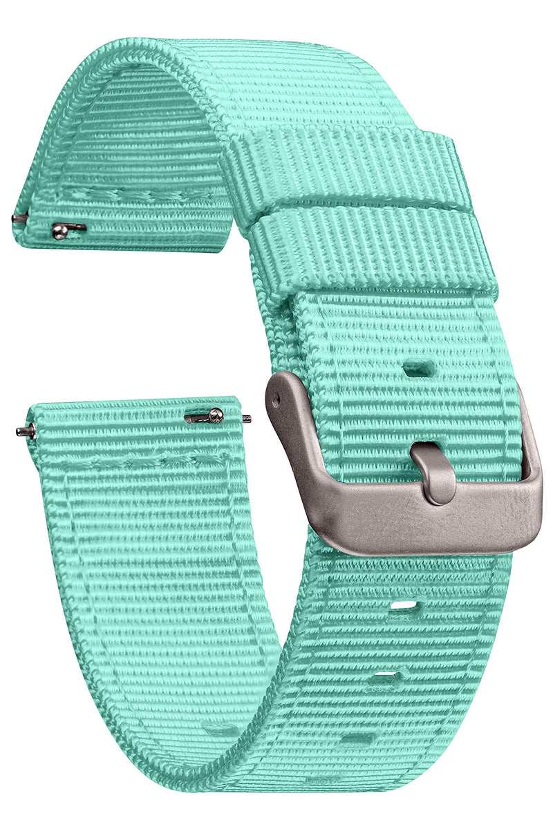 [Australia - AusPower] - GadgetWraps 16mm Nylon Watch Band with Quick Release Pins – Compatible with Fossil, Skagen, Misfit – 16mm Nylon Watch Band (Mint Green, 16mm) Mint Green 16mm Width (Check devices list below) 