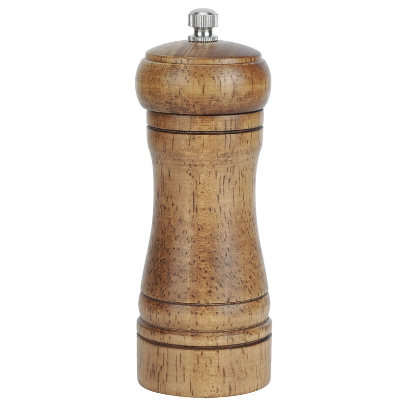 [Australia - AusPower] - 5in Wood Pepper Grinder, Adjustable Manual Spice Mill Oak Salt Shaker for Kitchen 5in 