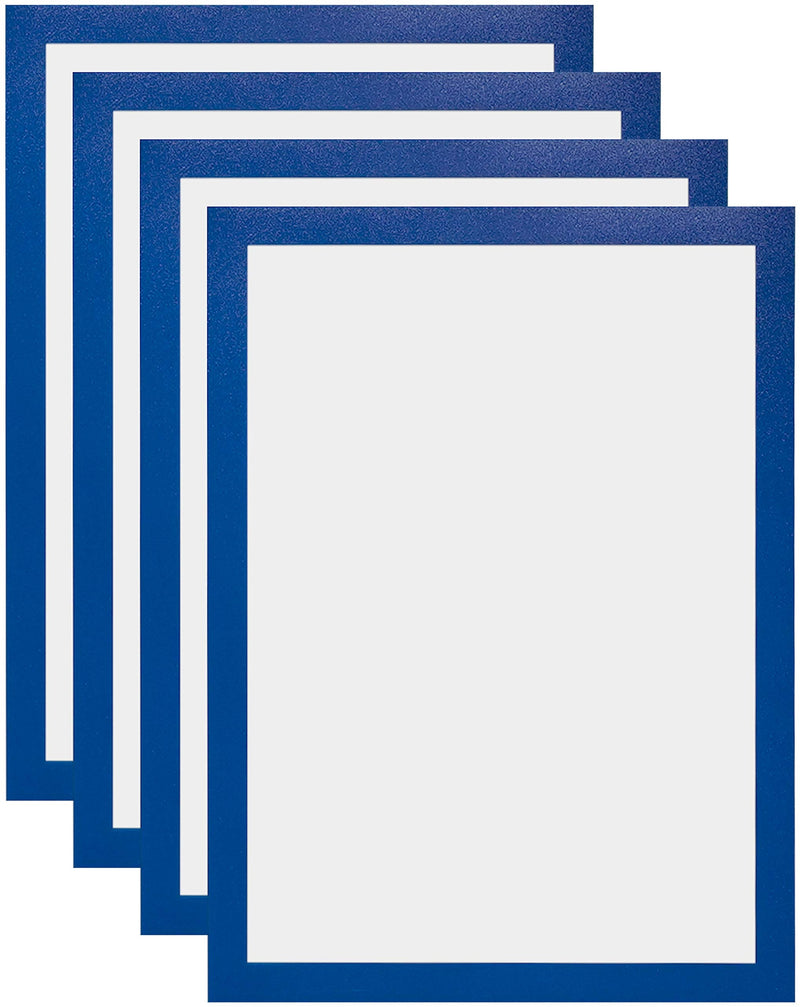 [Australia - AusPower] - Magnetrip Self-Adhesive A4 Magnetic Document Holder, 8.5x11 Sign Holder, Blue (4-Pack) 