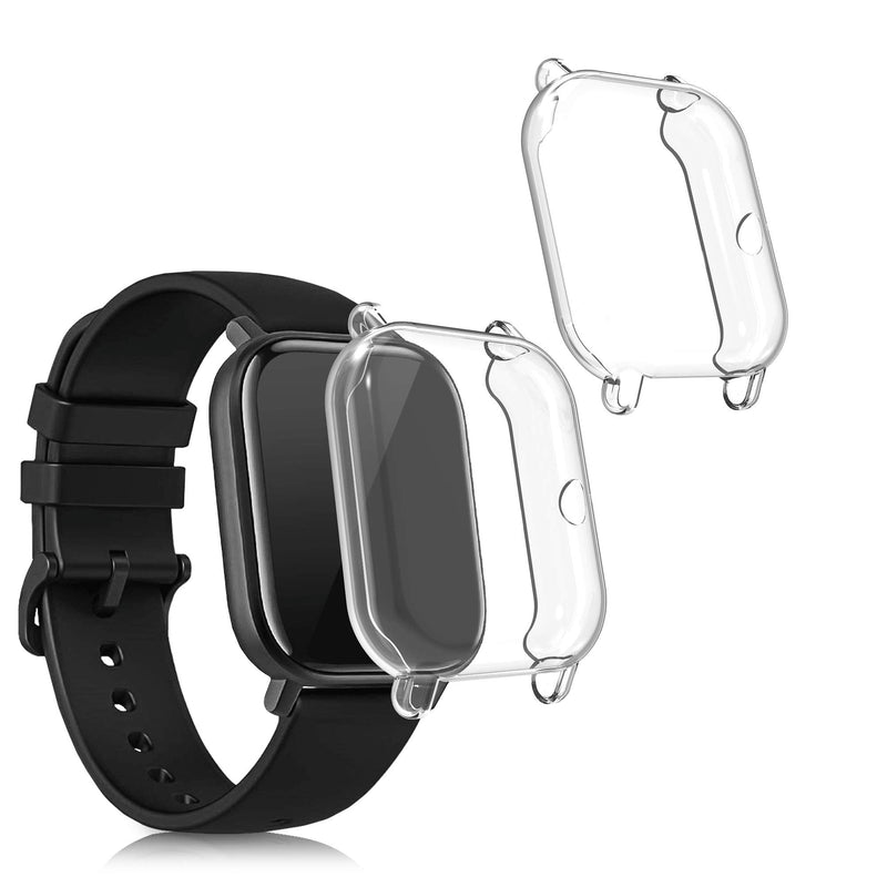 [Australia - AusPower] - kwmobile Case Compatible with Huami Amazfit GTS 2 Mini (Set of 2) - Smart Watch/Fitness Tracker Cover - Transparent 