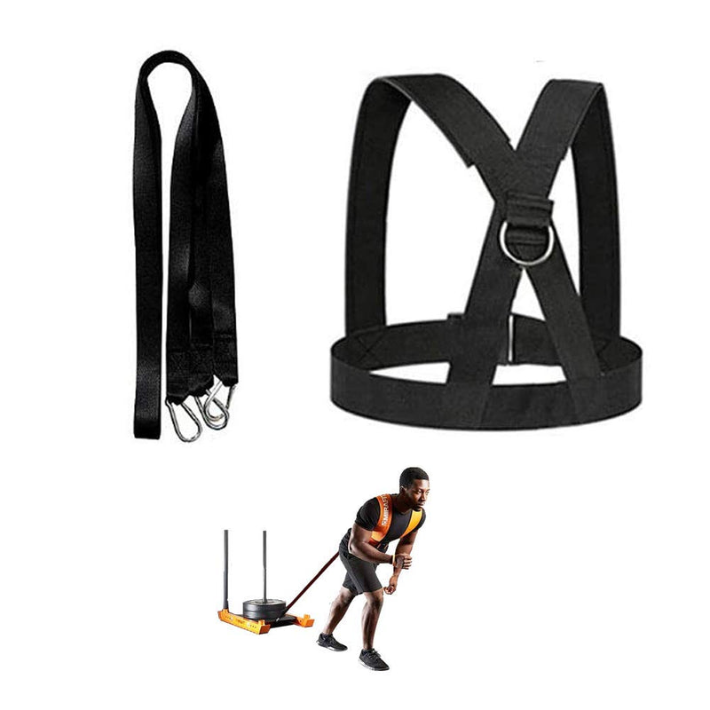 [Australia - AusPower] - OYINDIZ Sled Harness, Weight Speed Sled Workout Tire Pulling Harness Resistance and Assistance Trainer Physical Training Resistance Rope Football Training Equipment Harness for Men and Women 