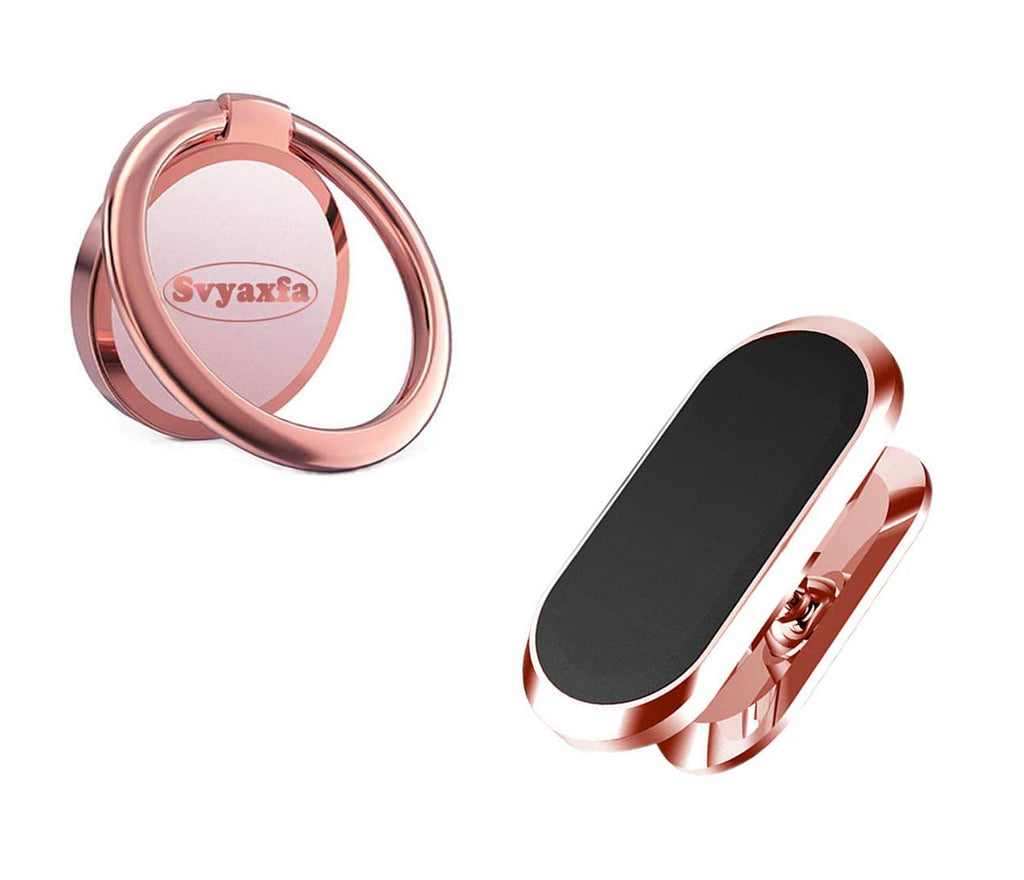 [Australia - AusPower] - Phone Ring Holder Finger Kickstand Universal Finger Ring Stand with Magnetic Phone Car Mount Holder Car Air Vent Magnetic Mount Car Phone Holder for iphone12 iPhone11 Pro Xs Max XR X 8 etc (rose gold) rose gold 