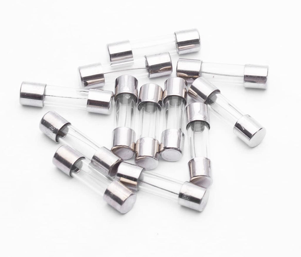 [Australia - AusPower] - Fymusing 12Pcs 4A 125v Fuse,Fast Blow Glass Fuse / 0.2 x 0.78 inch / 5 x 20 mm for Outdoor String Lights,Christmas Lights, Box Fans (4A)… 