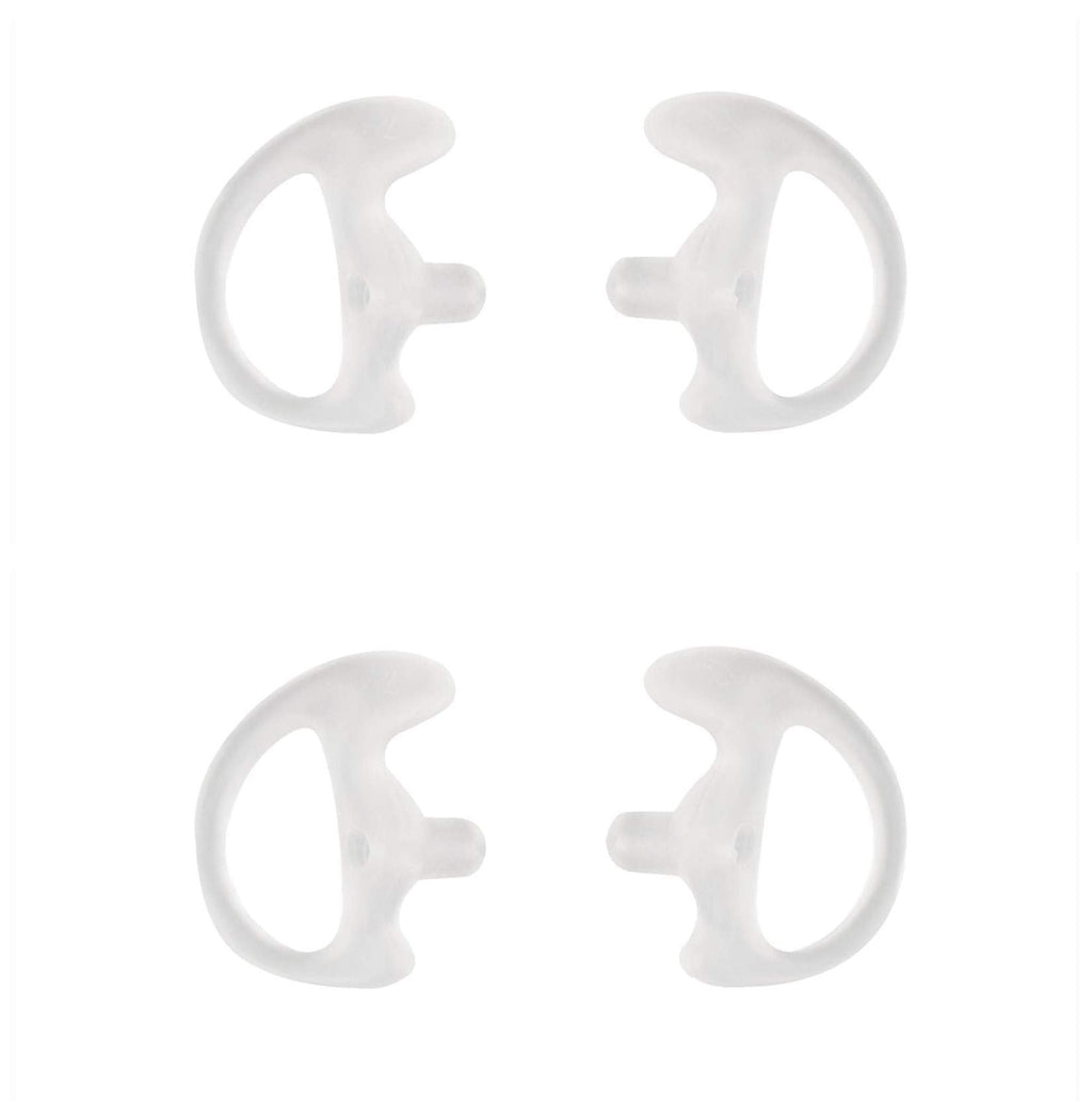 [Australia - AusPower] - Yolipar Replacement Soft Silicone Eardud Earmold for Walkie Talkie Audio kit Air Acoustic Tube Earpiece Headset (White, Medium(2 Pairs)) White Medium(2 pairs) 