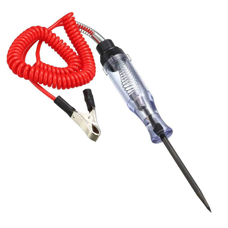 [Australia - AusPower] - 6V-12V-24V DC Car Circuit Tester Light, TuNan Professional Auto Voltage Continuity Test, Automotive Electrical Volt Test Light/Long Probe for Wire/Fuse/Socket and More - Red 