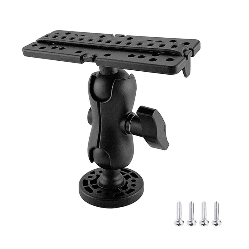 [Australia - AusPower] - CALIDAKA Fish Finder Mount Base, Ball-Mount Fish Finder Mount, 360 Degree Rotation Fish Finder Holder, Universal Marine Electronic Fish Finder Mount, Boat Fish Finder Electronics Mount Black 
