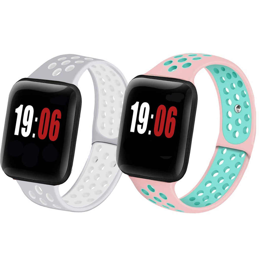 [Australia - AusPower] - DGJTA compatible with Apple Watch 38mm, 40mm, 42mm, 44mm strap, suitable for Apple series 6/5/4/3/2/1 / SE / Nike+ men's and women's sports watch strap 20mm/22mm, smart watch quick replacement, breathable, fashionable, trendy, lightweight and soft Sili... 