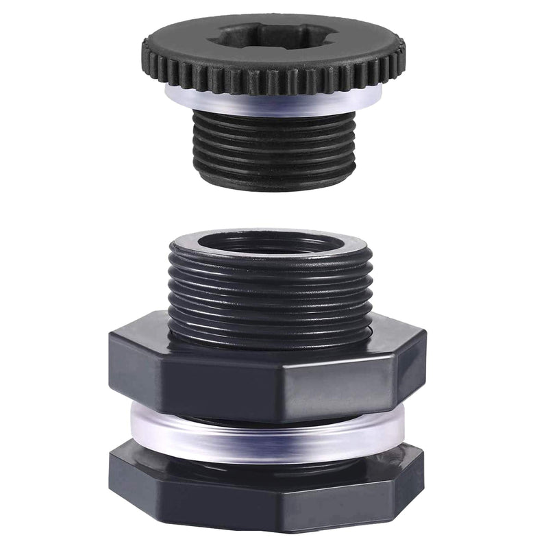 [Australia - AusPower] - Metaland 1.5" Female Bulkhead Water Tank Connector PVC Thru-Bulk Fitting for Rain Barrels, Aquariums, Tubs, Pools 