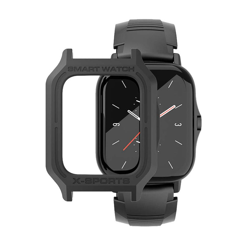 [Australia - AusPower] - SIKAI TPU Bumper Case Cover for Amazfit GTS 2 Anti-Scratch Lightweight Shockproof Screen Protector for Huami Amazfit GTS 2 Smart Watch (Black) Black 