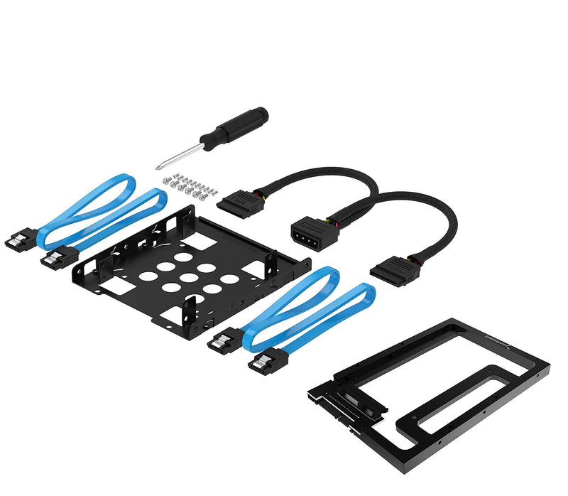 [Australia - AusPower] - SABRENT 3.5-Inch to x2 SSD / 2.5-Inch Internal Hard Drive Mounting Kit [SATA and Power Cables Included] + 2.5” SSD & SATA Hard Drive to Desktop 3.5” SATA Bay Converter Mounting Kit 