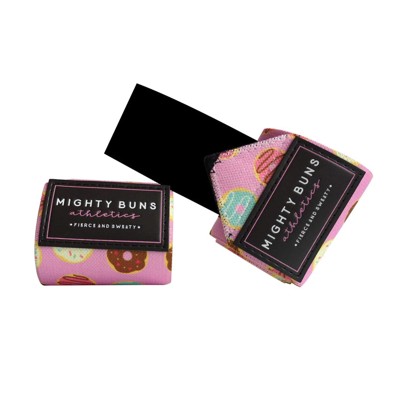[Australia - AusPower] - Mighty Buns Pink Donut Wrist Wrap | Wrist Support for Weightlifting, Crossfit, Gym and Home Gym Exercises 