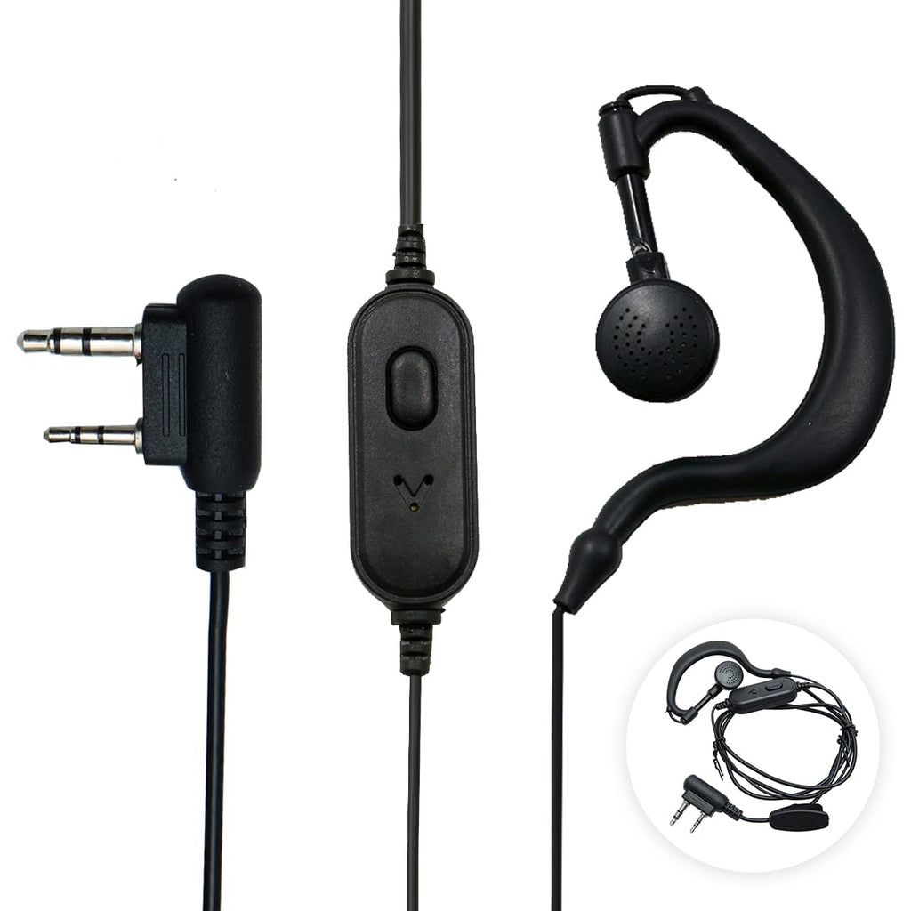[Australia - AusPower] - Two Way Radio Earpiece Ham Radio K Port Headset Walkie Talkie Headphone for Baofeng UV-5R BF-888S UV-82 UV-S9 UV5RA UV5RE F8+ KG-UV8D UV6D Etc(1Pack) 1Pack 