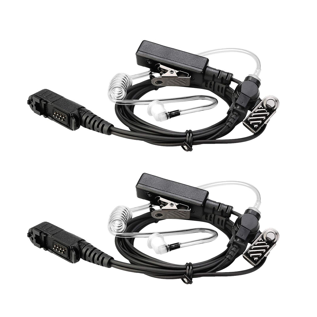 [Australia - AusPower] - Retevis EAM003 Acoustic Tube Ear Pieces for Walkie Talkie with Mic, Compatible with Motorola XPR3300e XPR3300 XPR3500e XPR3500 XIR P6600 DP2600 E8600 2 Way Radio, Earpiece with Large PTT(2 Pack) 