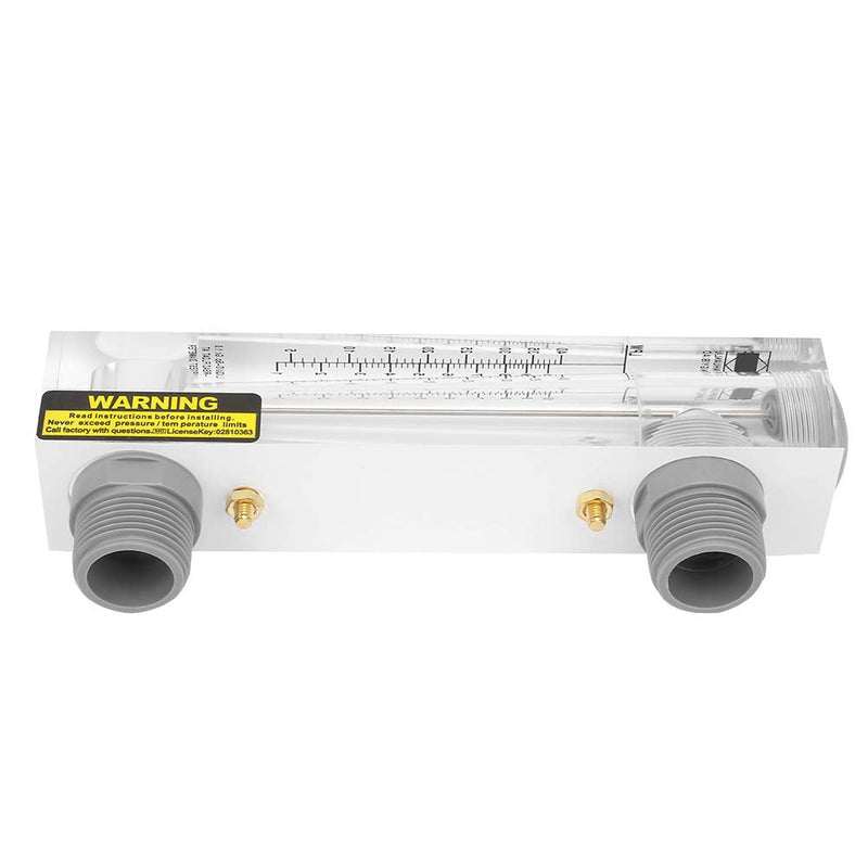 [Australia - AusPower] - LZM-25 Acylic Flowmeter, 1-10GPM Liquid Flow Meter, Water Tube Design Liquid Flowmeter Measure, Button Panel Type Water Flow Meter, Thread Interface, External ZG1 