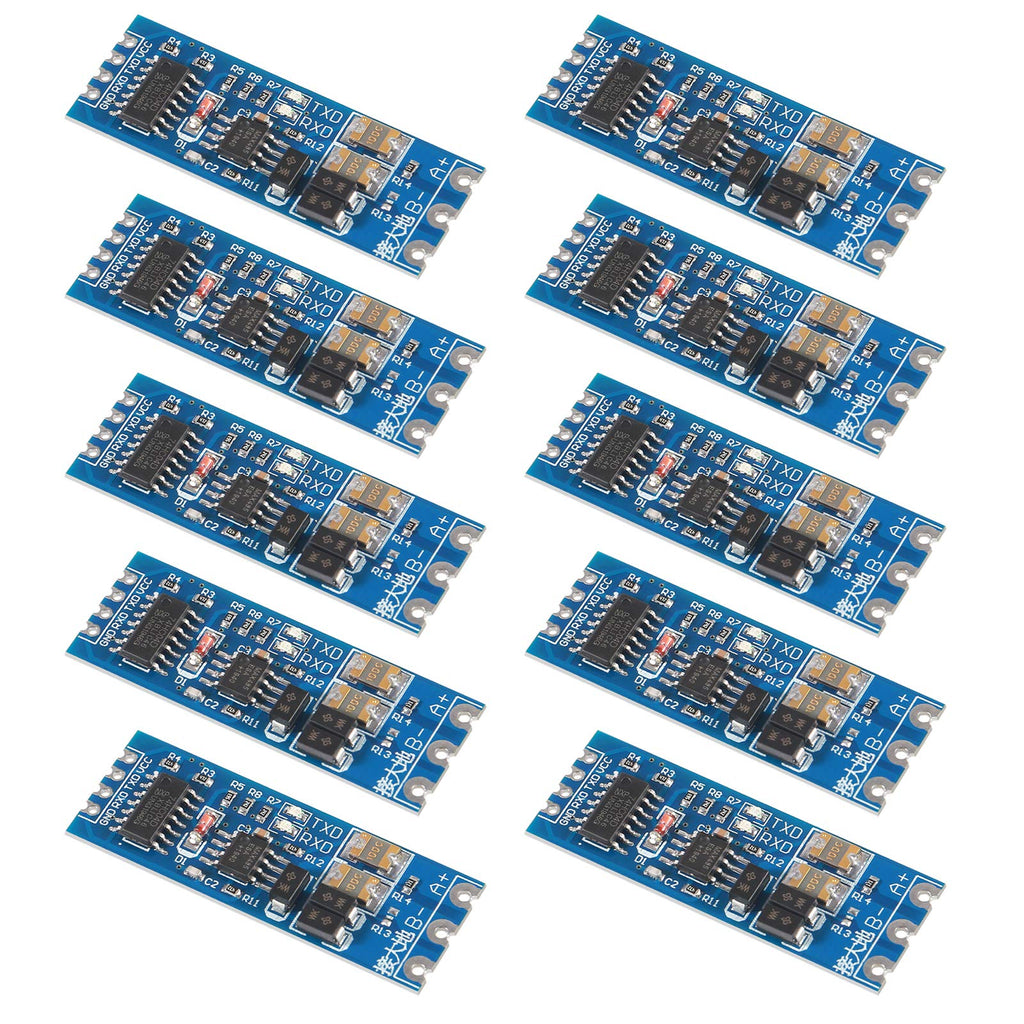 [Australia - AusPower] - ACEIRMC 10pcs TTL to RS485 485 to Serial UART Level Reciprocal Hardware Automatic Flow Control UART to RS485 Converter RS485 to TTL 