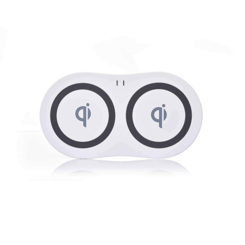 [Australia - AusPower] - Dual Power Qi Wireless Charging Pad (White) by Azpen, 10 Watt Dual Charger Compatible with iPhone 12,12 Pro,12 Pro Max, 11, 11Pro, X, Xs, Xr, X Max, and Samsung Galaxy S21, S20, S9, S8 