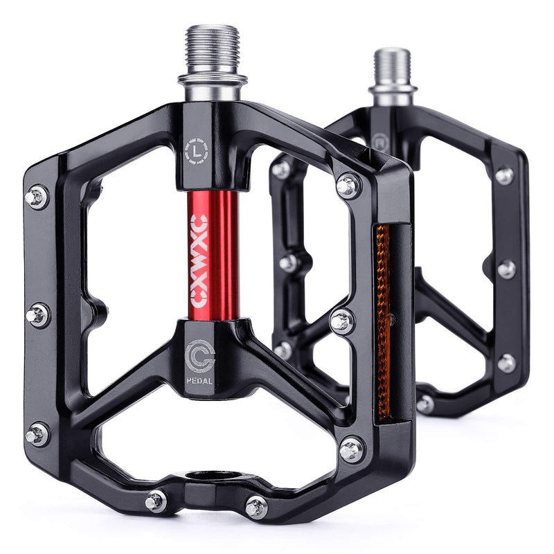 [Australia - AusPower] - CXWXC Road/MTB Bike Pedals - Aluminum Alloy Bicycle Pedals - Mountain Bike Pedal with Removable Anti-Skid Nails 