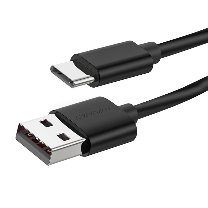 [Australia - AusPower] - Replacement USB-C Type-C Charger Charging Cable Power Supply Cord for New Beats Flex/Fit Pro Earphones and Similar New Sony/JBL/Jabra Headsets & More USB-C Headphones Earbuds, Speakers (Black) USB-C Cable Black 