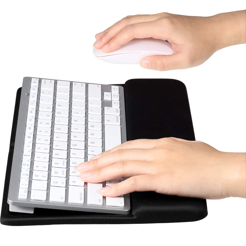 [Australia - AusPower] - Keyboard Wrist Rest for Magic Keyboard Pad Wrist Rest Stand Compatible with Wireless Magic Keyboard 2 (MLA22L/A) for Easy Typing (Grey) (Black) 