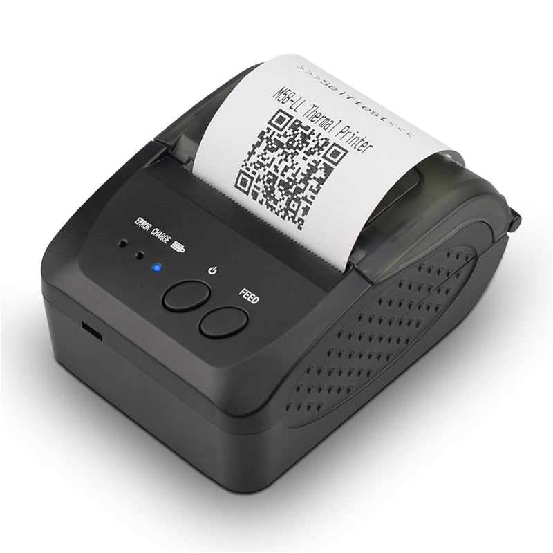 [Australia - AusPower] - 58MM Portable Bluetooth Mobile Printer Thermal Receipt Printer Mini POS Printer for Mobile Phone Pocket High Printer Speed for Supermarket and Restaurant and Retail (Printer) 