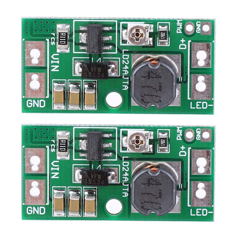 [Australia - AusPower] - LD24AJTA 2 PCS Adjustable LED Driver Board 20W DC6~25V LED PWM Controller DC-DC Step-Down Constant Current Converter 