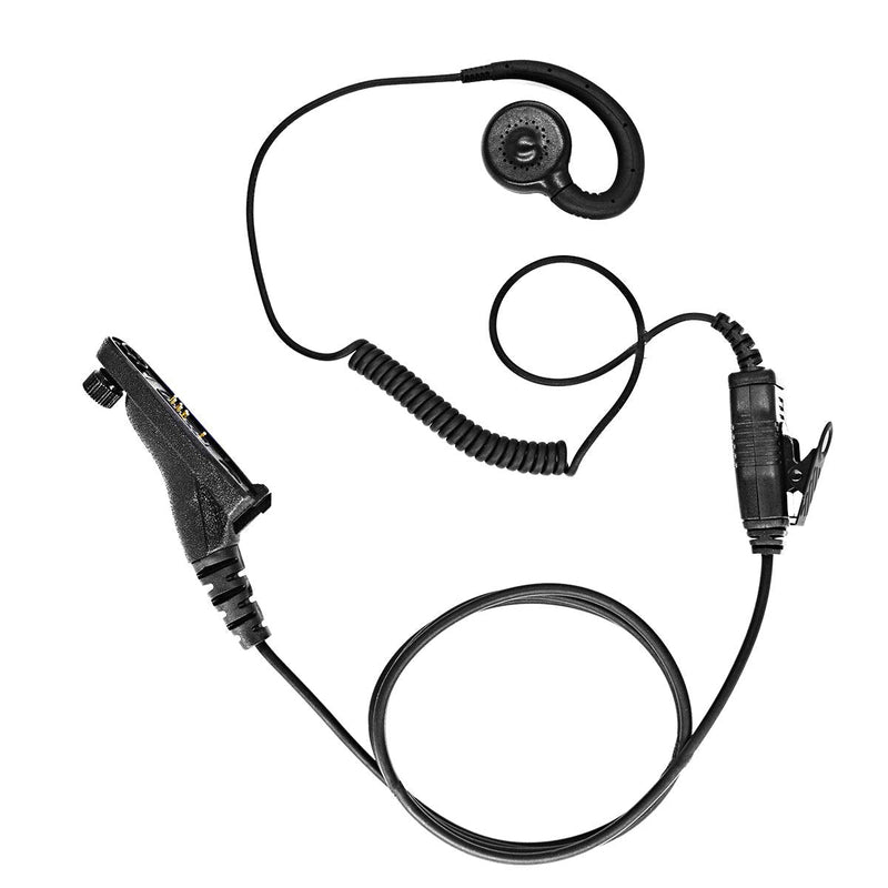 [Australia - AusPower] - WODASEN Pogo Pin Swivel Earpiece for Motorola Walkie Talkie Radio APX900 APX1000 APX4000 APX6000 with Reinforced Cable & Noise Canceling Mic 